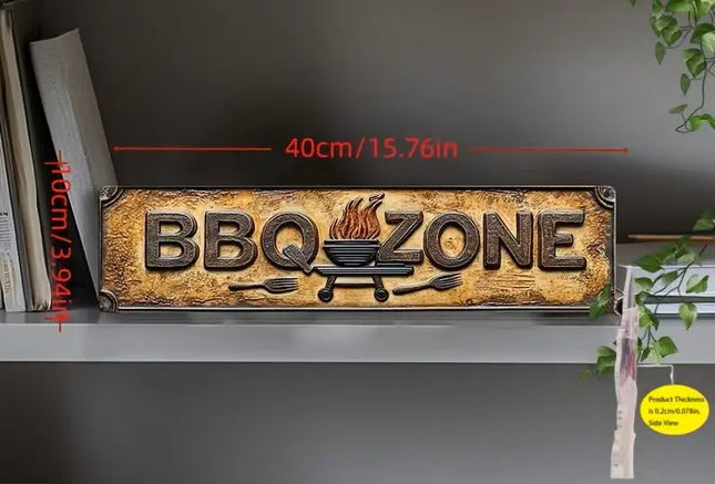 retro bbq zone bord buiten