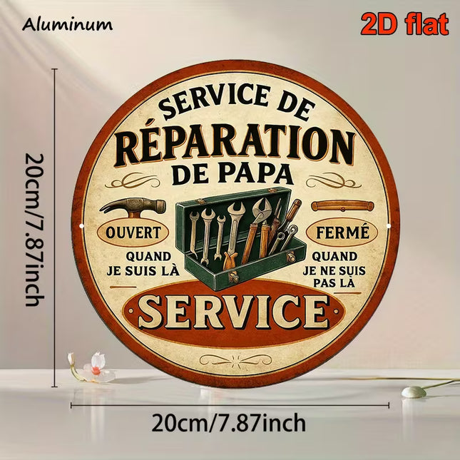 retro aluminium wandplaat vintage