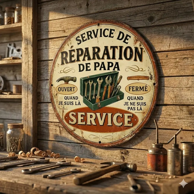 retro frans muurbord aluminium