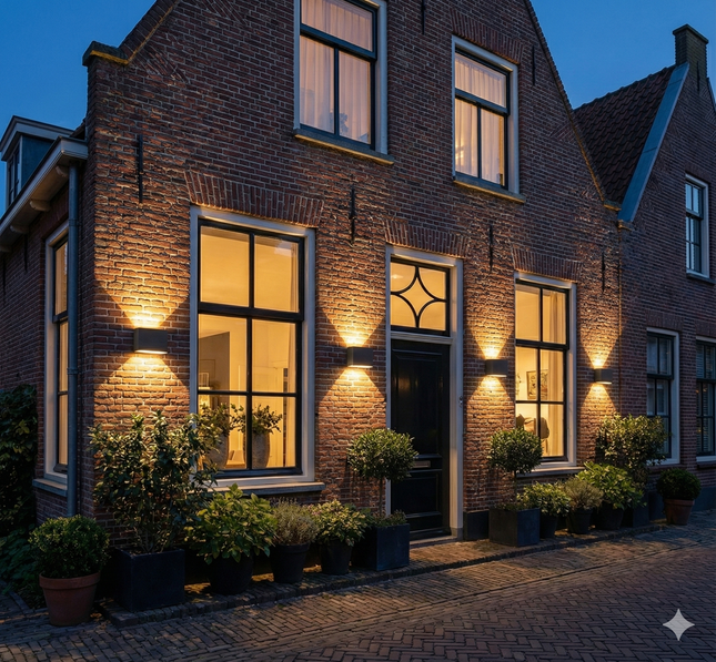 Wandlamp “Lumo” – Up & Down LED Buitenlamp – Modern Zwart Design - IP65 Tuinlichten.nl