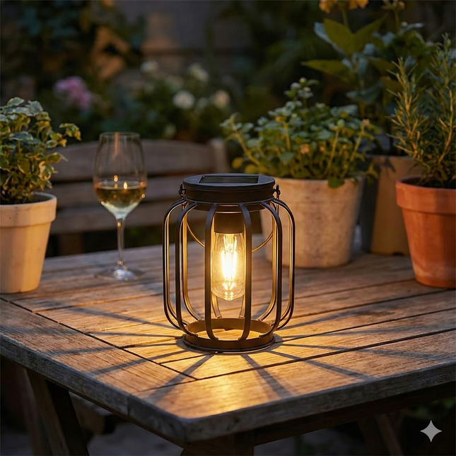 metalen solar lamp tuin