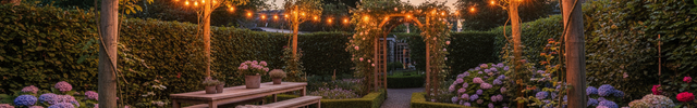 licht slinger buiten tuin