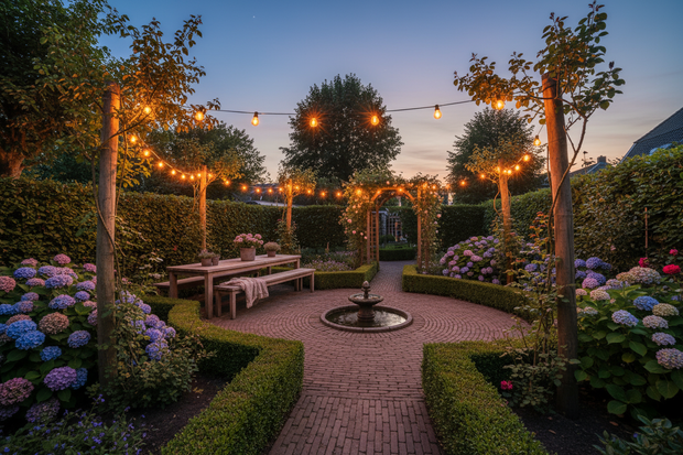 licht slinger buiten tuin