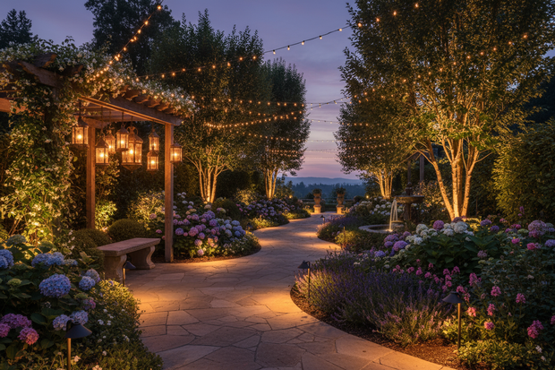 maak een tuin die mooi verlicht is